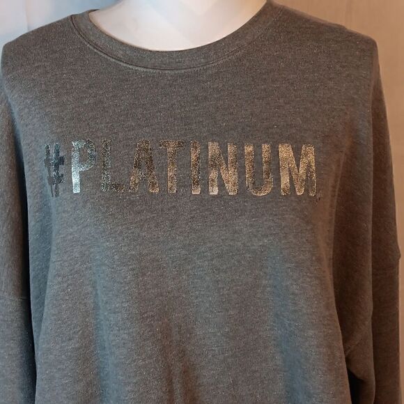 Grace Layne "Platinum" Oversized Cropped Sweatshirt - Picture 2 of 6